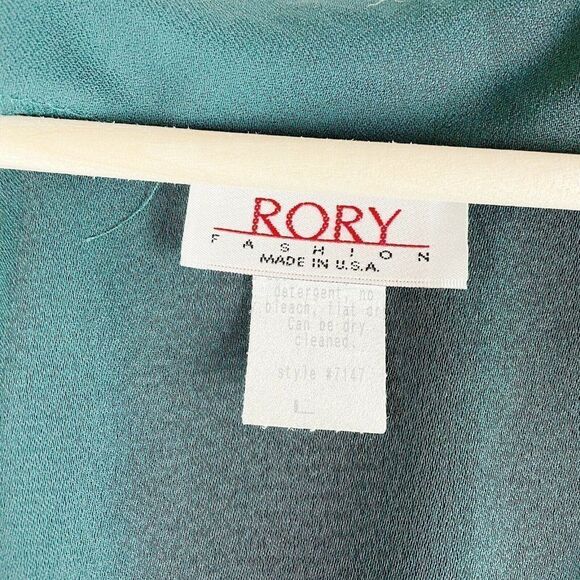 Vintage Rory Emerald Green Button Up Open Shoulder - Picture 6 of 6